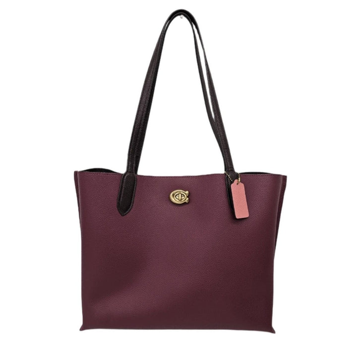 Pre Loved Coach Willow Large Tote | Pebbled Cherry