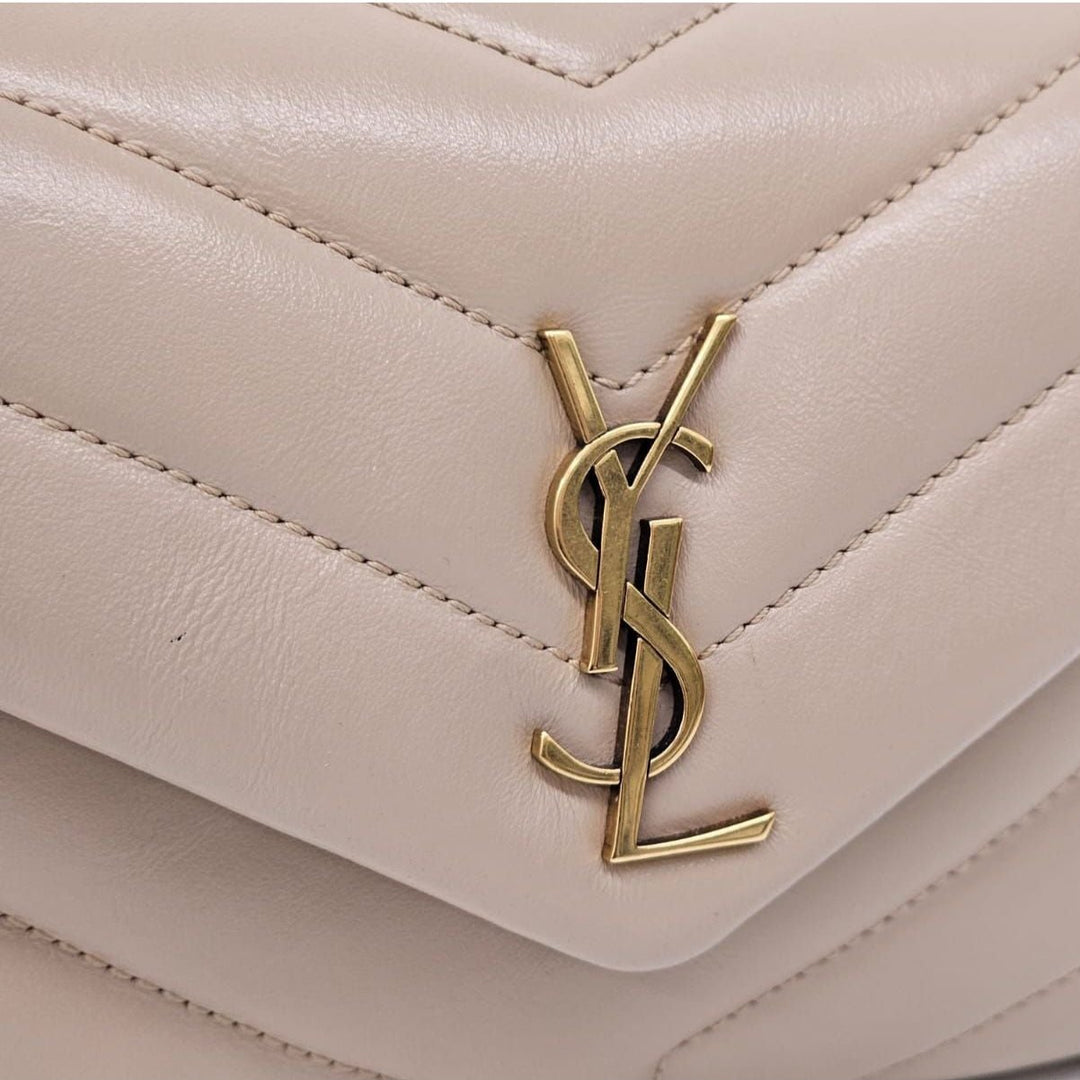 Pre Loved YSL Lou Lou Toy Shoulder Bag Beige